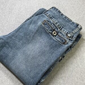 OTB One Tuff Babe Y2K Bootcut Jeans Button Back Pockets Size 7/8